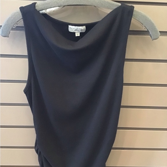 Michael Stars Tops - Michael Stars Black Draped Tank Top